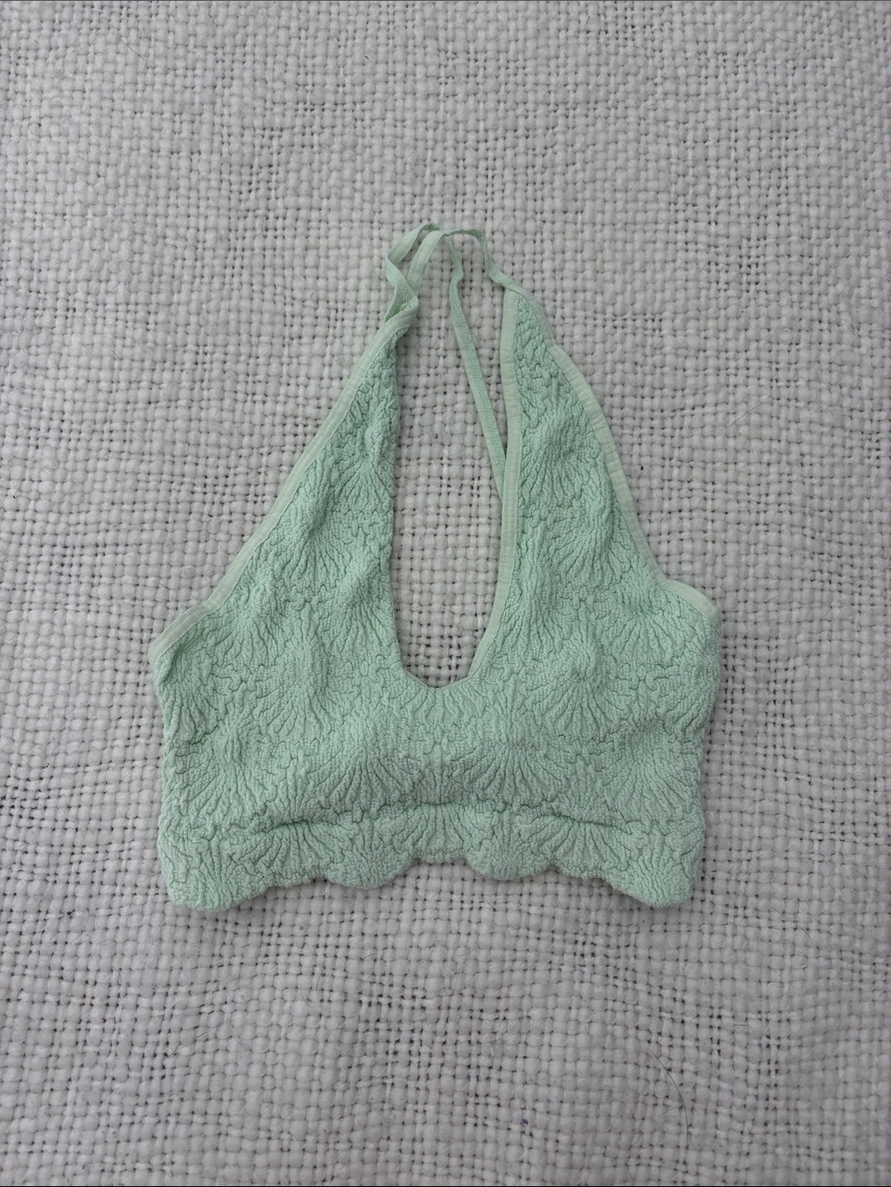 Free people light green flower bra top